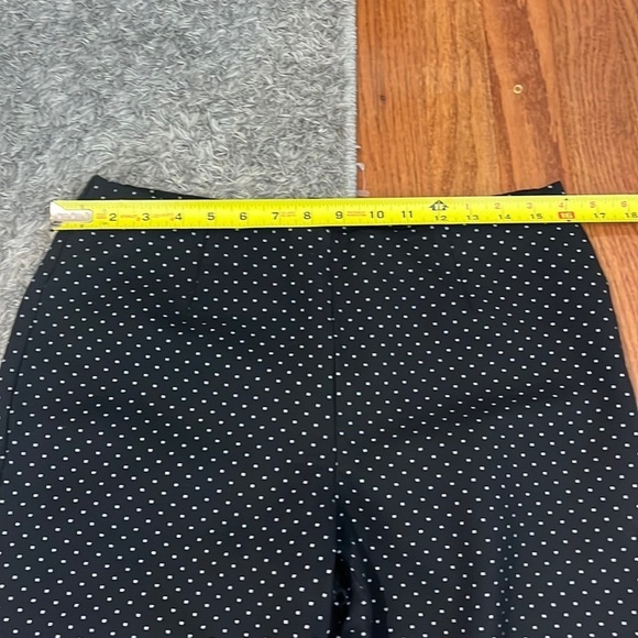 J Jill Ponte Black White Polka Dot Leggings Slim Leg Size Medium - Picture 10 of 10